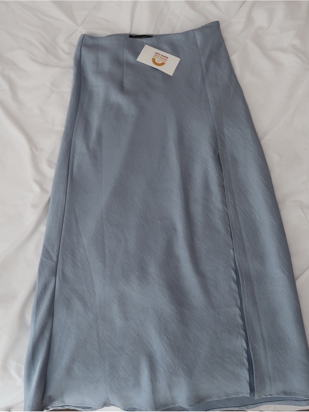 Cotton Candy Light Blue Midi Skirt